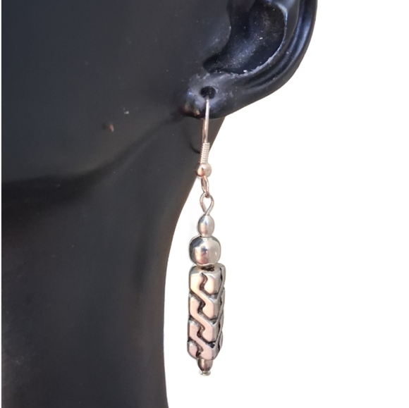 Vintage Jasper Cat Jewelry Set- Bold 80s Statement Necklace + Earrings - Picture 13 of 13